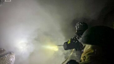 Ліквідація пожеж в Одесі після атаки російських військ