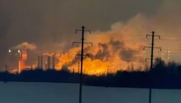 Утечка аммиака на хімічному заводі Дорогобуж