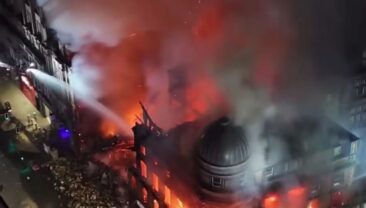 Масштабний пожар у Глазго призвів до закриття Центрального вокзалу