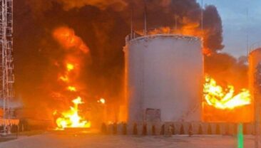 Атака БПЛА призвела до масштабного пожежі на нафтовій базі в Лабинську
