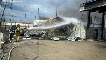 Удар БПЛА в Харьківській області: загоряння на автозаправній станції