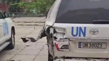 Нападіння росіян на гуманітарну місію в Херсоні