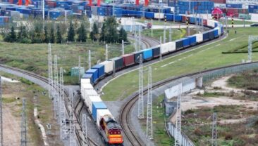 Кількість відправлень вантажних поїздів «Китай-Європа» по Сіаньському транскаспійському маршруту збільшилася на 150% у першому кварталі 2026 року