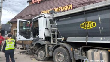Автокатастрофа на Хмельниччині: вантажівка в’їхала в кафе