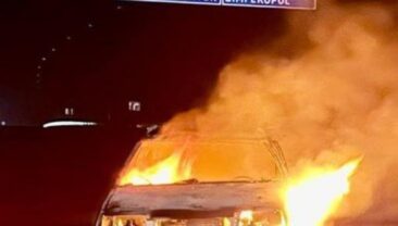 Атака на Крим: автомобіль з бензином згорів під Керчю
