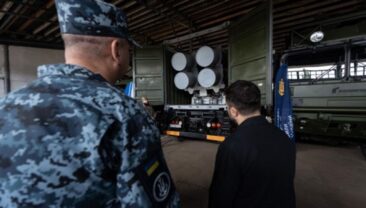 Українські військові вперше продемонстрували пускову установку ракет Harpoon