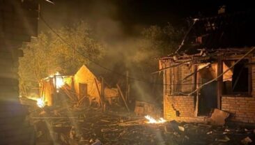 Налет вражеских дронів на місто Валки: одна загибла та декілька постраждалих