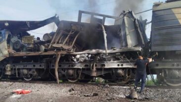 Атака російського дрону на вантажний потяг у Дніпропетровській області