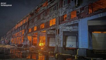 В Бучанському районі сталася пожежа після атаки на склади
