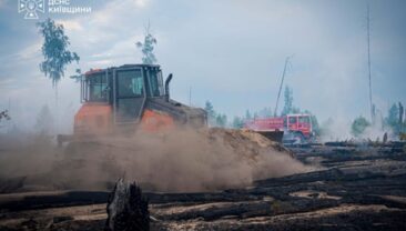 Ліквідація пожежі в зоні відчуження Чернобиля триває