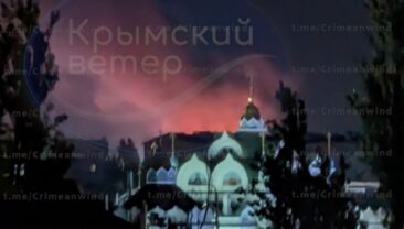 Масштабний пожар і вибухи в окупованому Криму